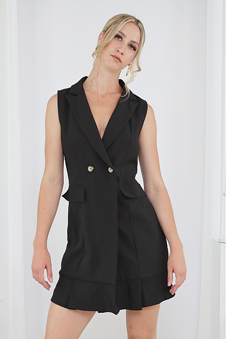 AUBREY WORK BLAZER DRESS IN BLACK