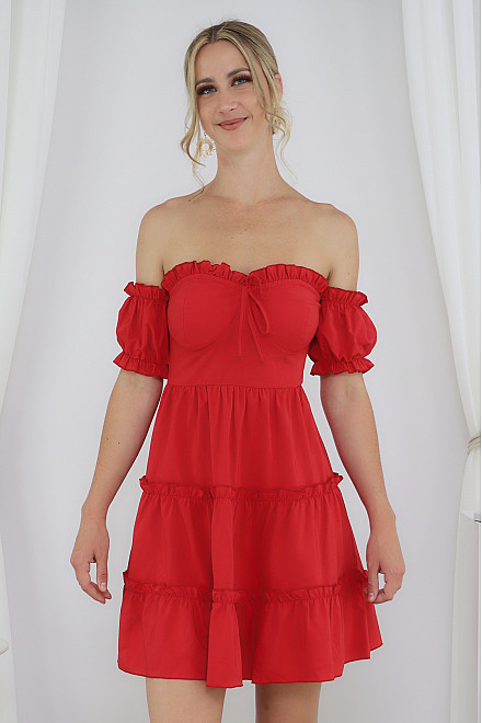 BLAIR DRESS IN RED